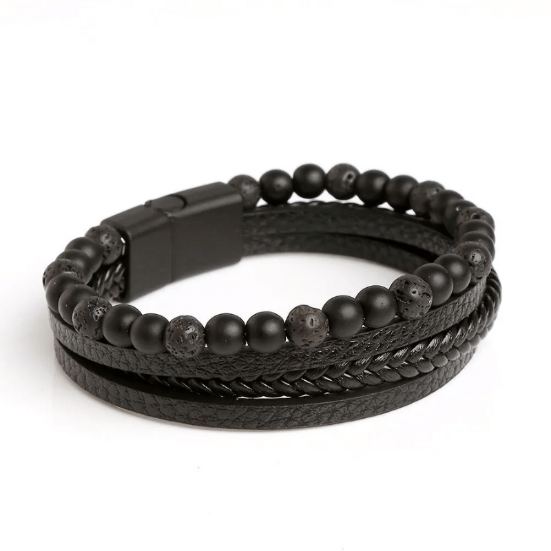 Pulseira Masculina de Couro