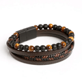 Pulseira Masculina de Couro